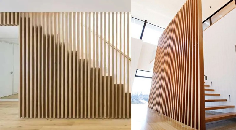 kisi - kisi kayu railing tangga