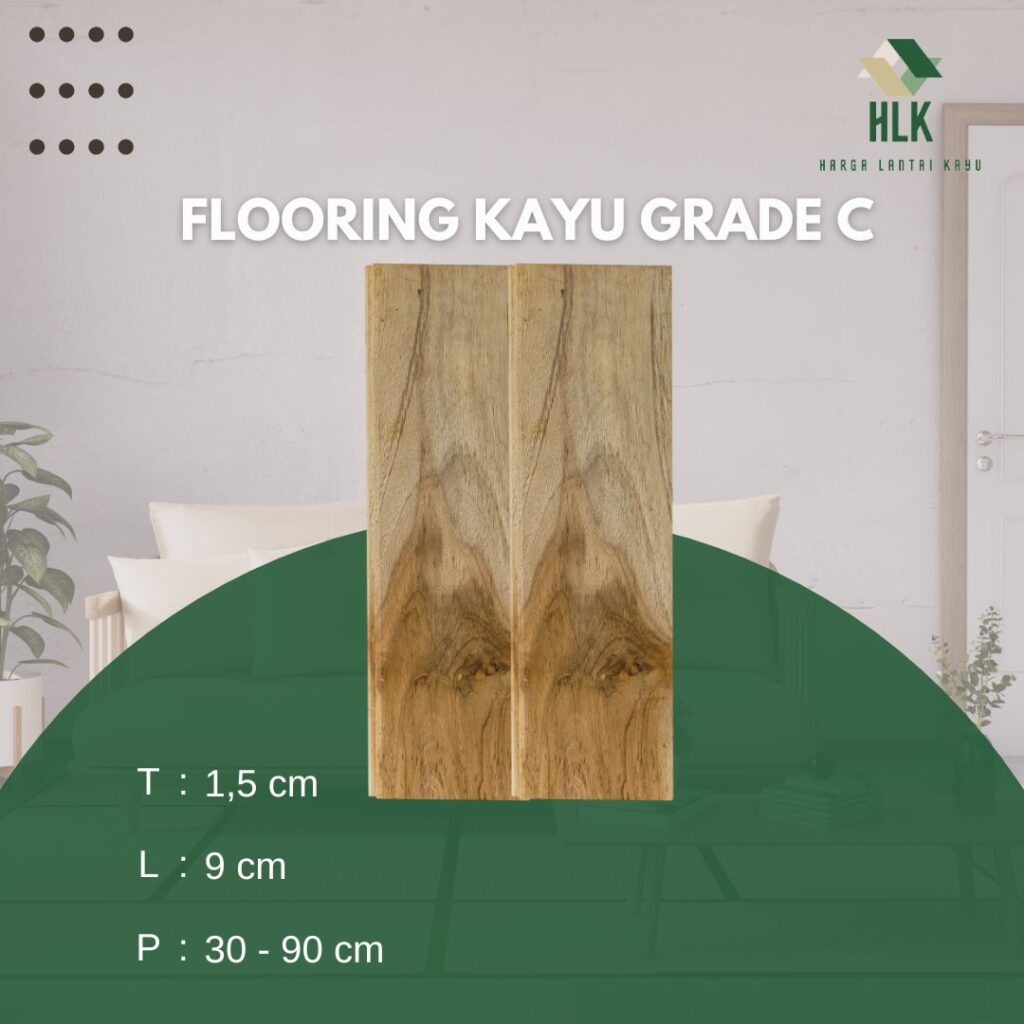 lantai kayu jati grade c
