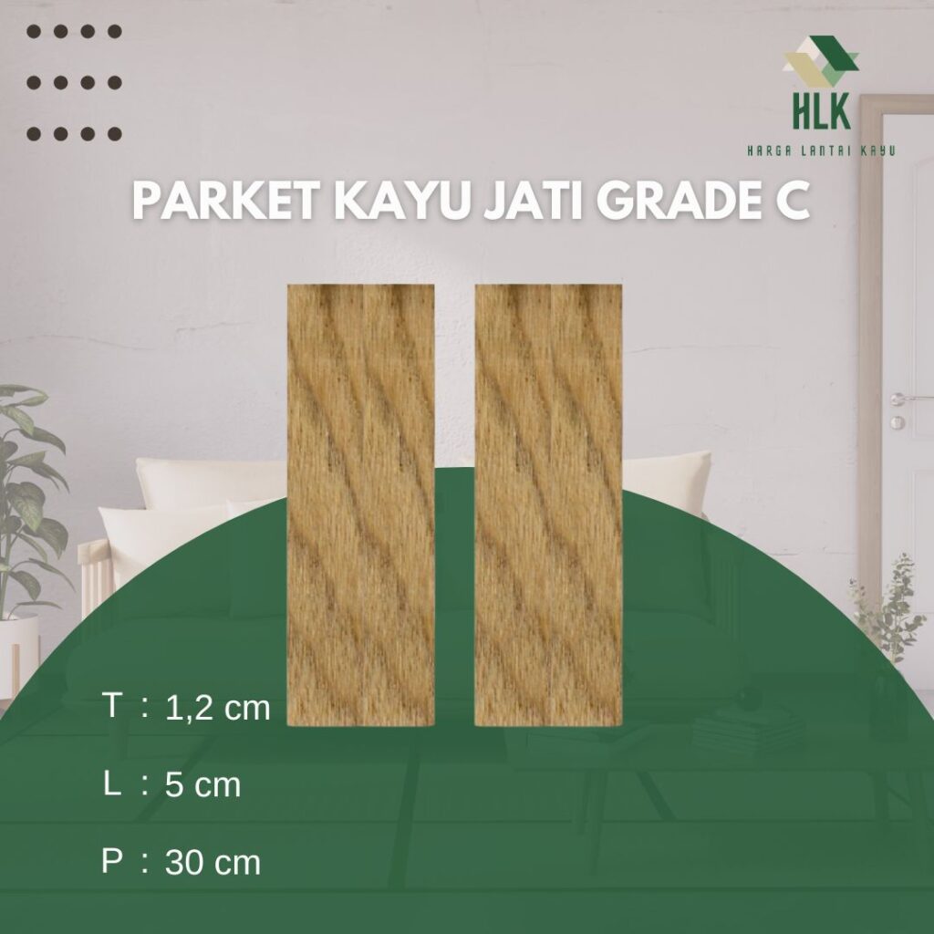 lantai kayu jati grade c