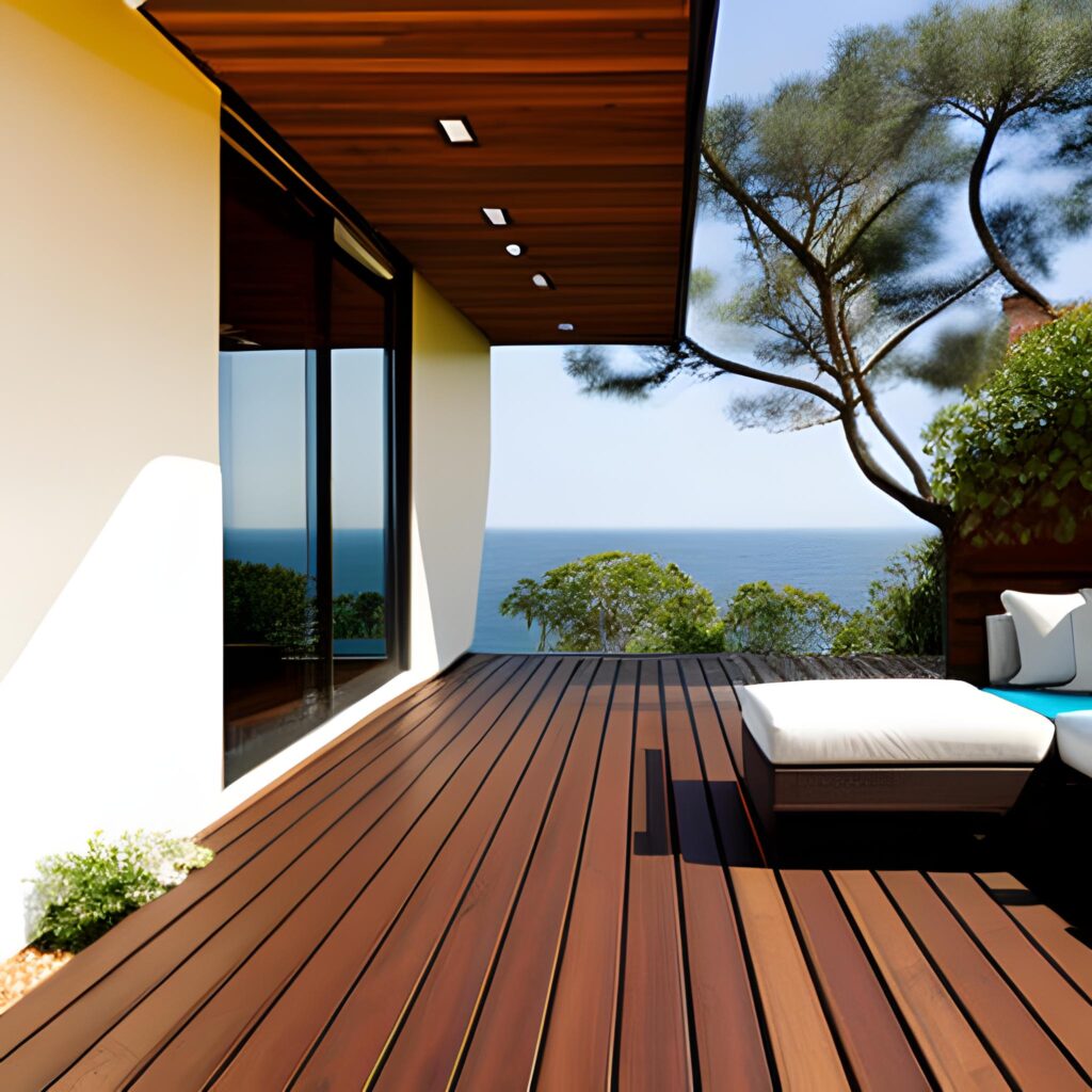 pemasangan decking kayu ulin
